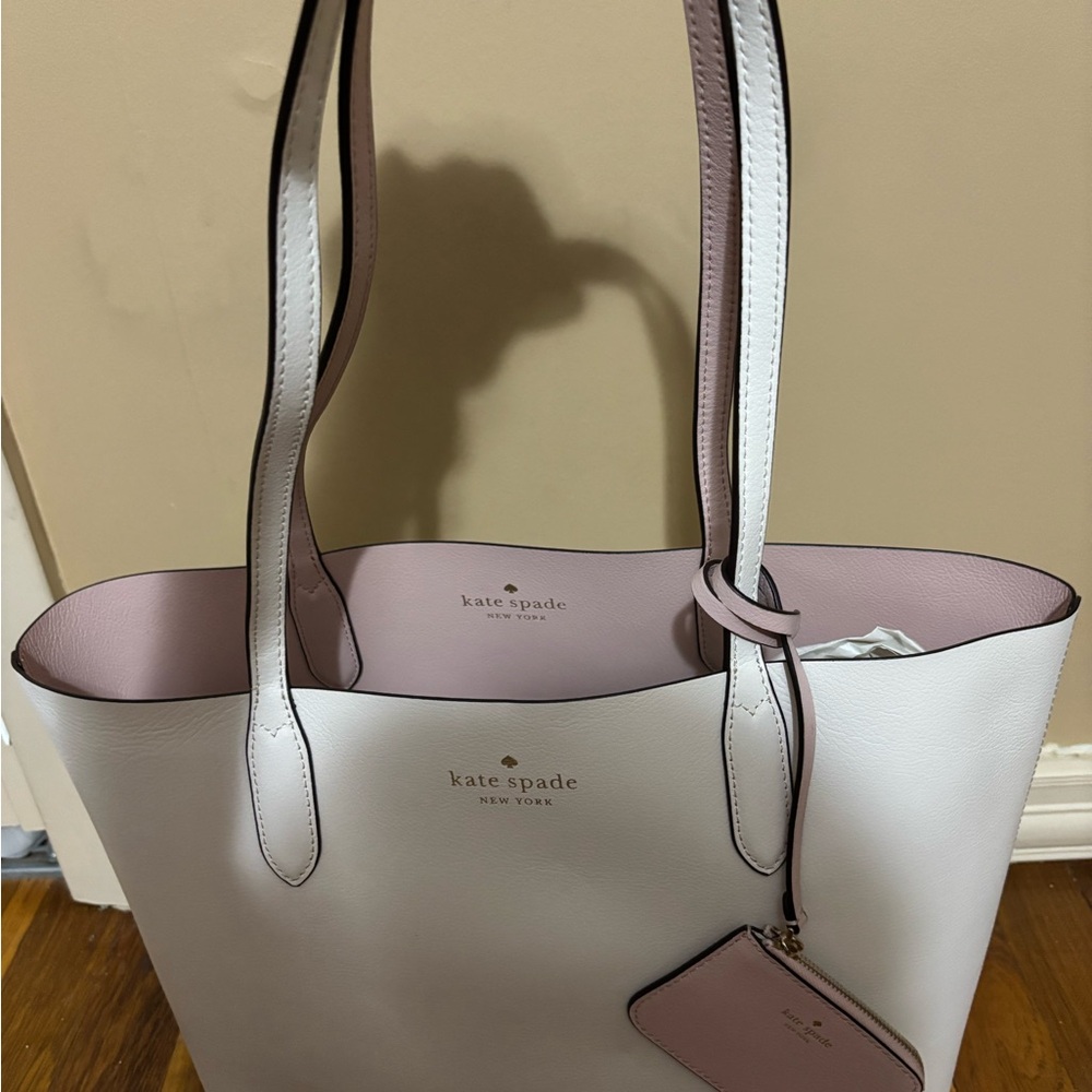 Kate Spade Cream and Pink leather Tote Bag